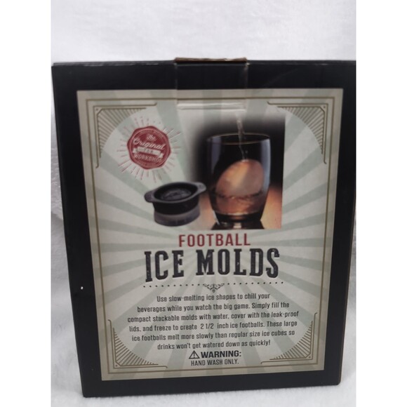 Football Ice Molds 2.5" Set Of 2 THE ORIGINAL FUN WORKSHOP - Picture 3 of 4